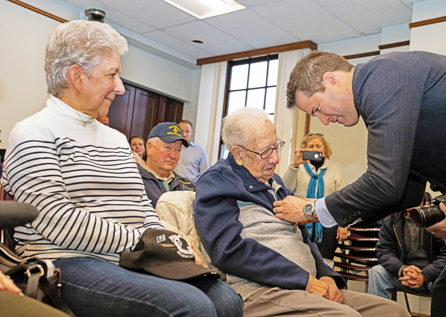 WWII medic Peter Fantasia, 103, presented Bronze Star Jan. 6, 2019